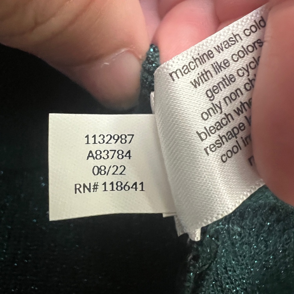 Lane Bryant Classic Tie-Front Shine Cardigan - jewel green - size 26/28 - Picture 9 of 9